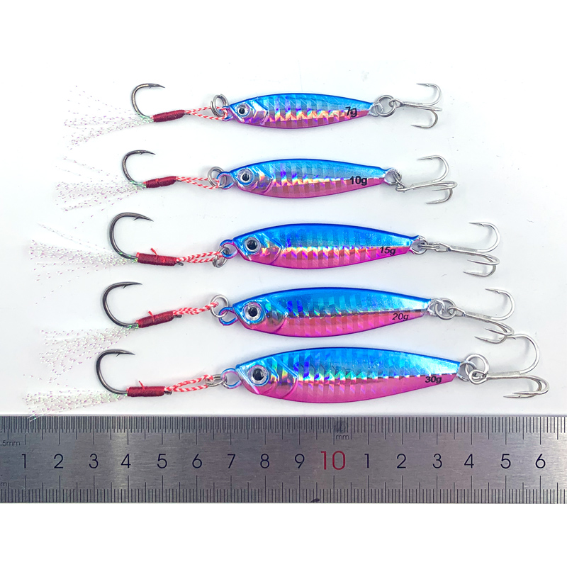 Cheery J51 Micro Jig Lures 7g 10g 15g 20g 30g Metal Jig Spoon with Hooks Lead Fish Lure for Saltwater Fishing Small Bait – Metal Lure – view 2