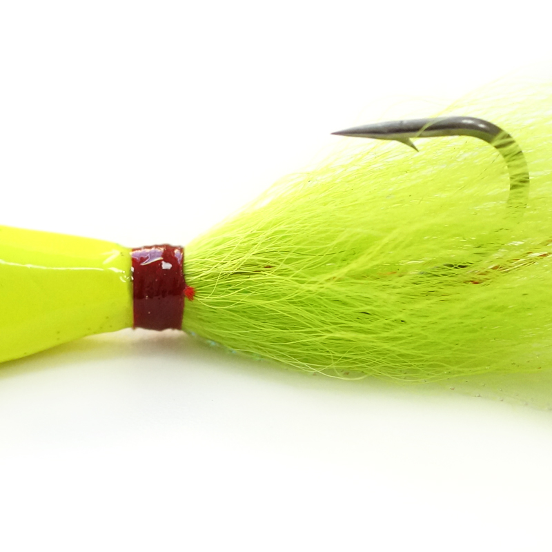 Cheery Hot Sale 10g 3/8oz Holographic Bucktail Jig Kit Blackfish Tog Bucktails Crab Lead Sinker Black Nickel Hook Fishing Lure – Metal Lure – view 2