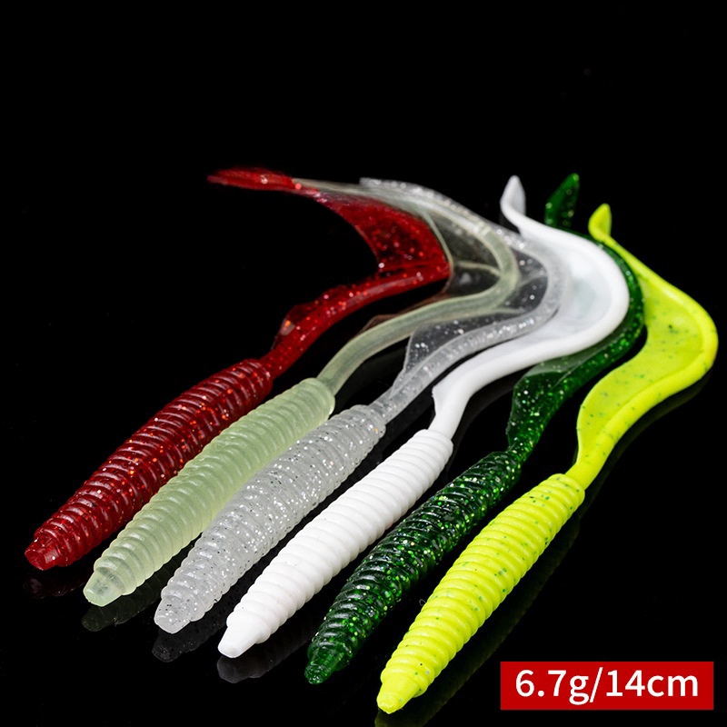 14cm 6.7g Long Soft Worm Lure Freshwater and Saltwater Fishing for River and Lake Species – Worms & Grubs – view 3