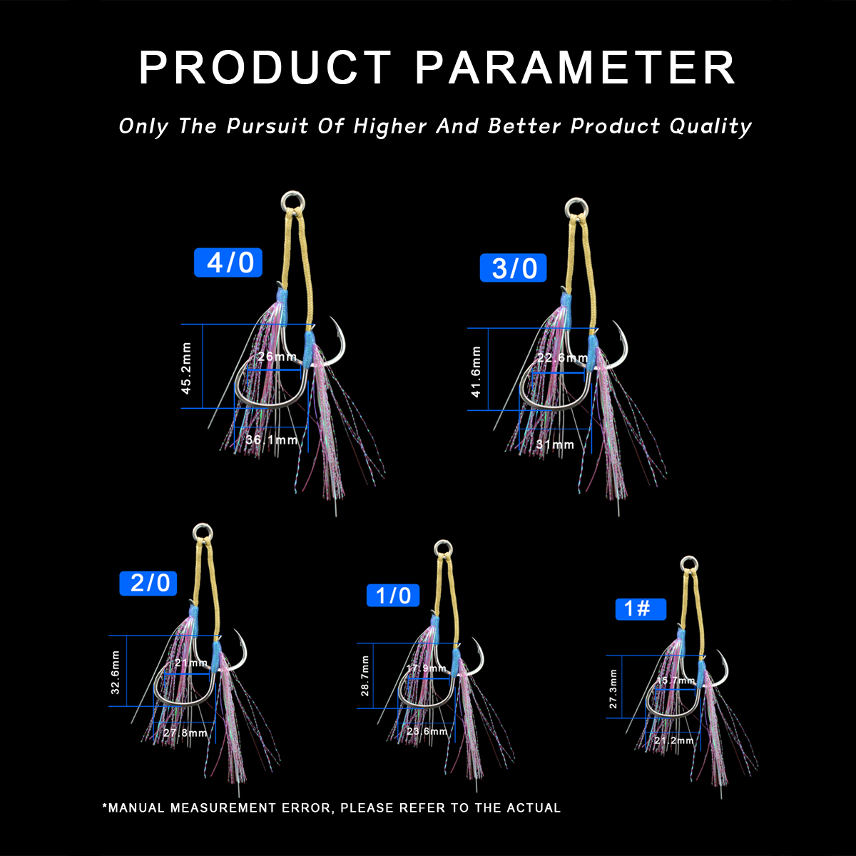 AIH03-Double Assist Jigging Hooks,high Quality Carbon Steel Sea Fishing Hook,kevlar Line,super Strong,Luminous Silk with Epoxy – Metal Lure – view 3