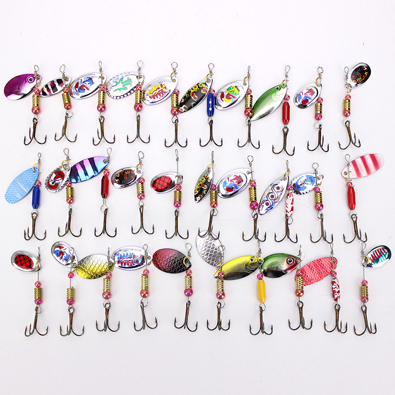 CHEERY Fishing Lures Kit Set Spinnerbait for Bass Trout Walleye Salmon Assorted Metal Hard Lures Inline Spinner Baits 10pcs Kit – Metal Lure – view 2