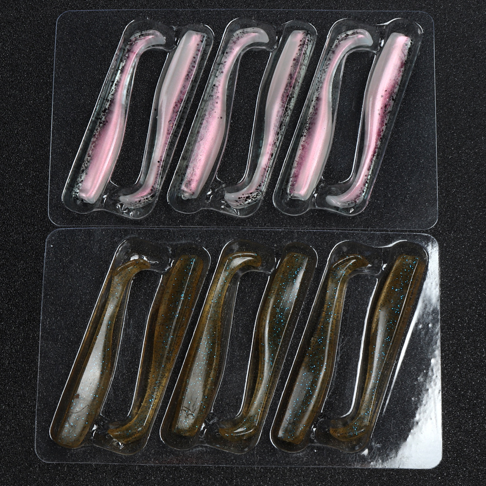 70mm 2.3g Soft Fishing Lure Slim Swim Bait Ttail Paddle Tail Lure Tpr Soft Bait Trout Lure – Worms & Grubs – view 3