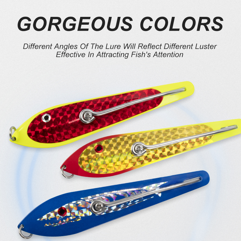 CHEERY Silicone Fishing Spoon Lure Artificial Hard Bait for Bream Salmon Sea Bass-Trolling Fishing Without Hooks – Metal Lure – view 5