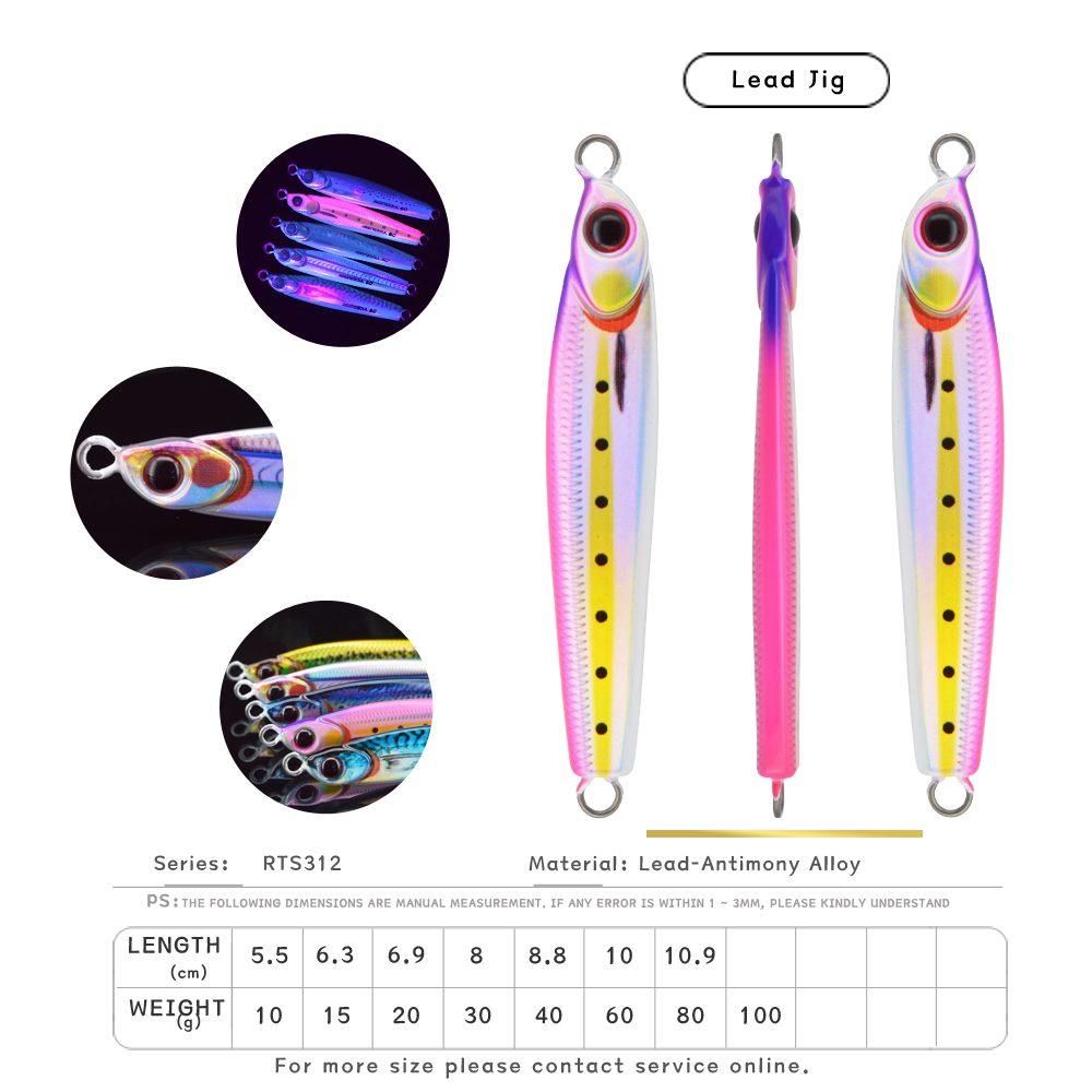 Fishing Lures Saltwater Lures Metal Fish Lures Jigging Saltwater Jig Microjig Small Jig Sea Bass – Metal Lure – view 3