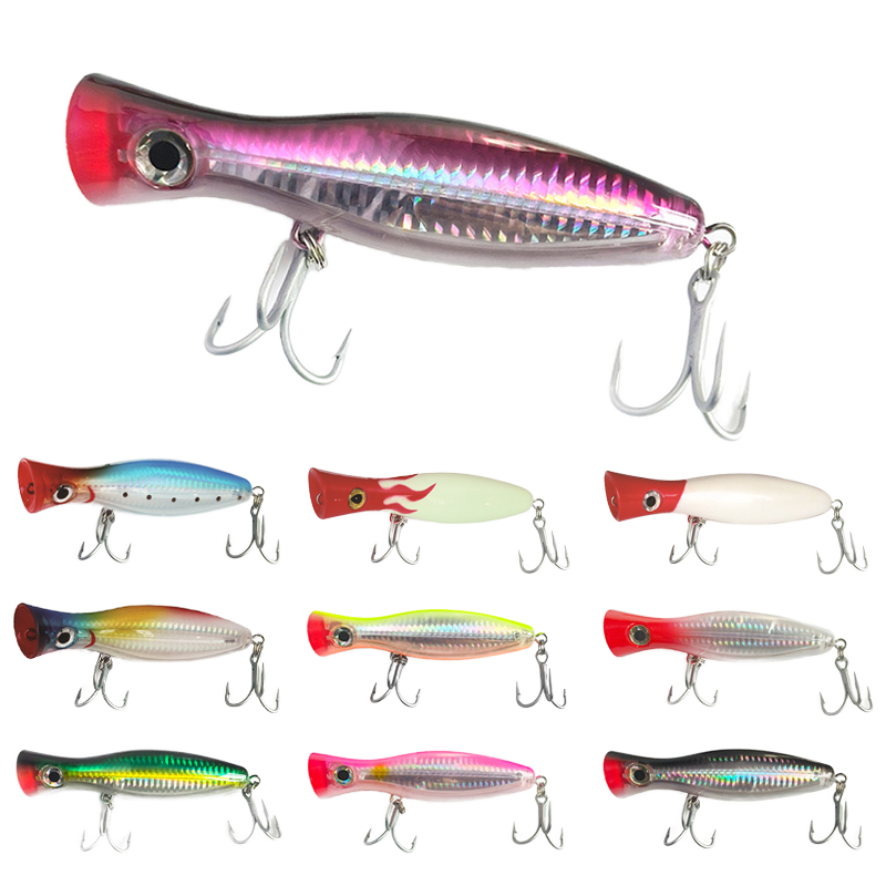 Wholesale 12cm 44g Polished Inner Bait Body Exquisite Packaging Cheery Wave Laser Gold Plating for Perch Manufactured Catfish – Popper – view 1