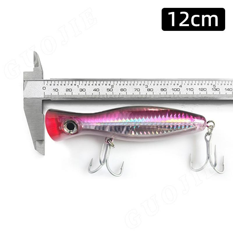 Wholesale 12cm 44g Polished Inner Bait Body Exquisite Packaging Cheery Wave Laser Gold Plating for Perch Manufactured Catfish – Popper – view 2