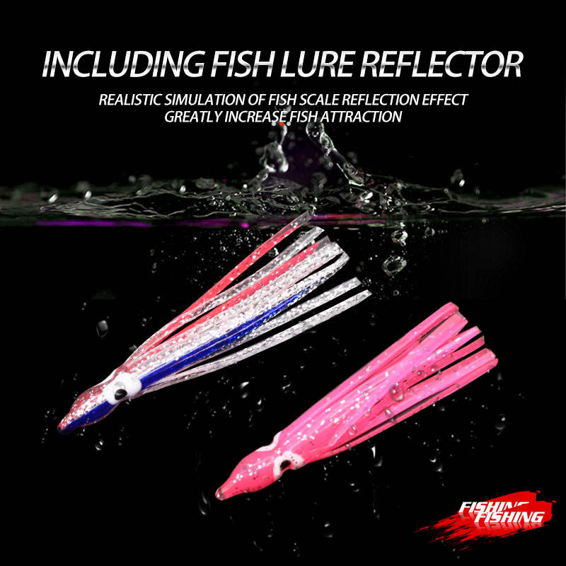 5pcs 5-30cm Mixed Colors Rubber Squid Skirts Octopus Soft Fishing Lures for Float Sea Fishing Target Species Shark Lakes Oceans – Octopus Skirt – view 2