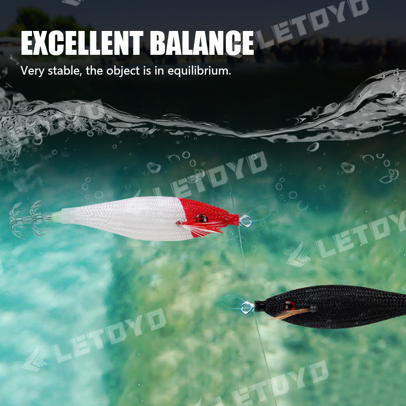 10g with Shrimp Bag Luminous Rattle Squid Jig Fishing Wood Shrimp Lure Squid Cuttlefish Jigs Lures – Wood Shrimp – view 3