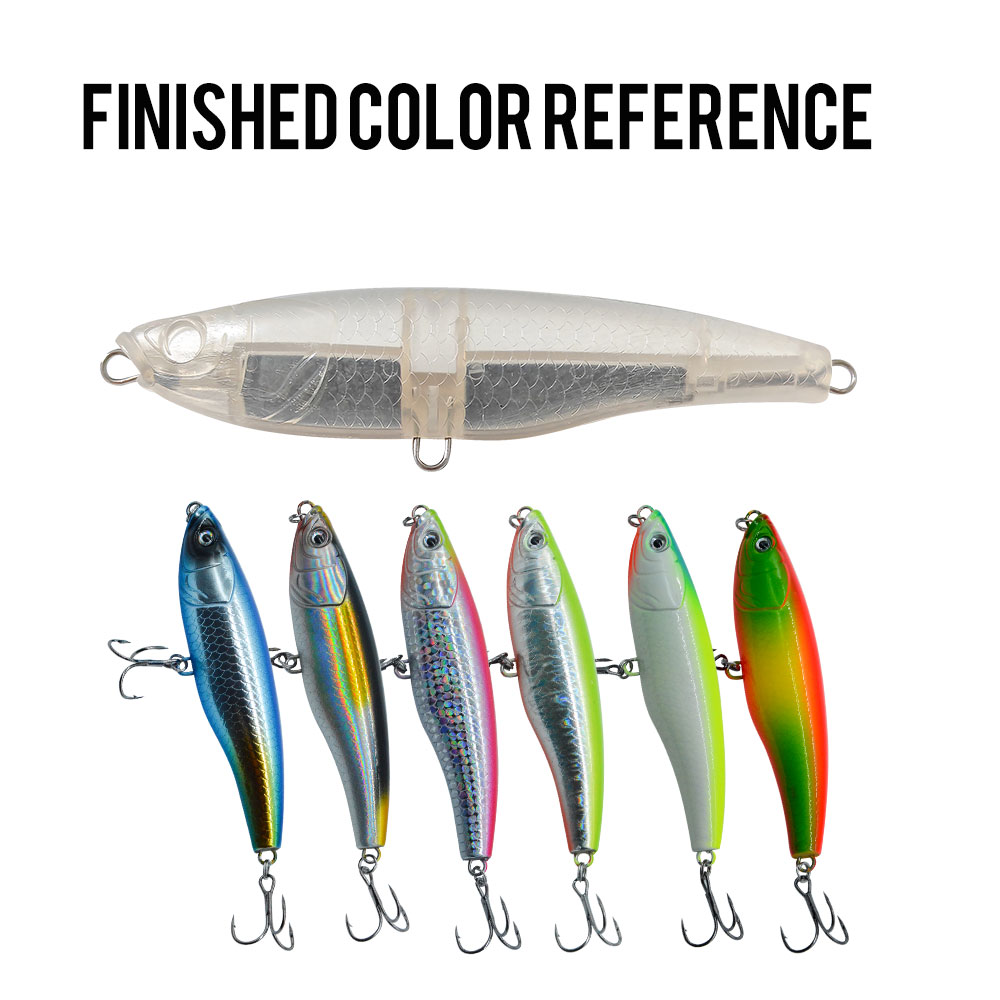 Surface Minnow Pencil Hard Crankbait Musky Sublimation Popper Topwater Body Unpainted Fishing Lure Blank Blanks – Pencil – view 5