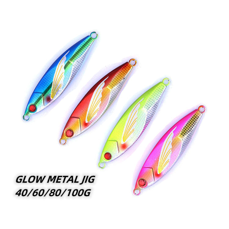 40g 60g 80g 100g Jigging Slow Metal Jigs Sea Fishing Lures Bait Pitch Molds Sink Head Saltwater Light Shore Fishing Lure – Metal Lure – view 1