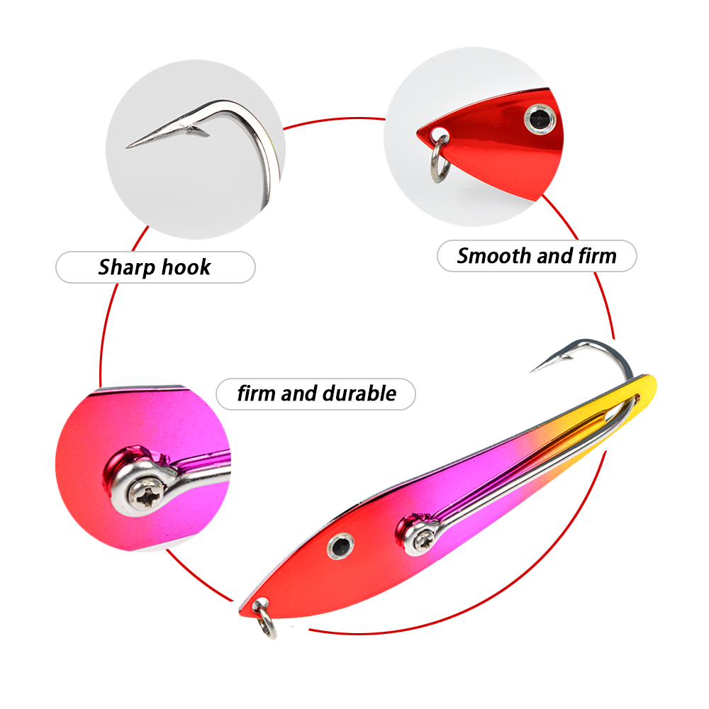 Hot Sale OEM 40g 60g 70g Sea Fishing Big Game Trolling Fishing Lure Double Big Game Saltwater Marlin Spoon Fishing Lures – Metal Lure – view 3