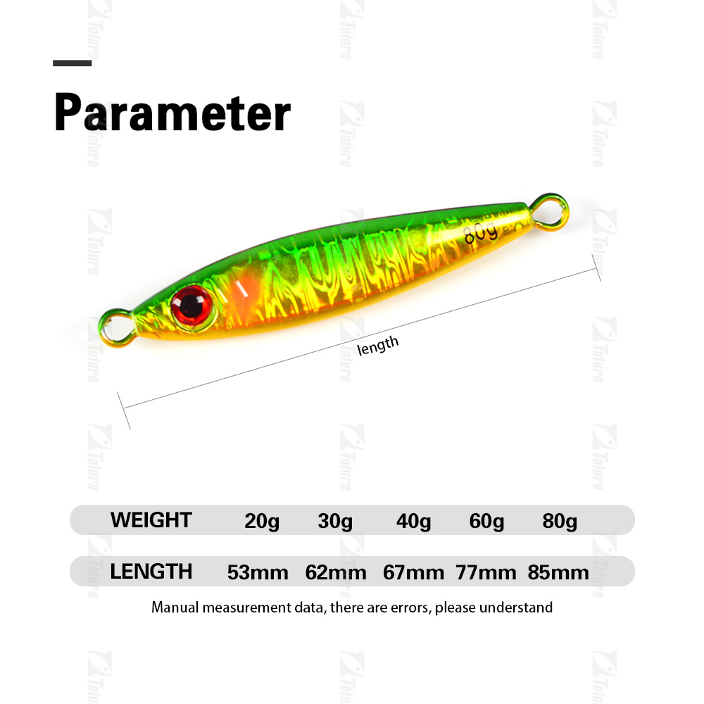 20g 30g 40g 60g 80g Saltwater Peche Fishing Metal Jigging Fast Slow Fall Pitch Fish Lure Bait – Metal Lure – view 4