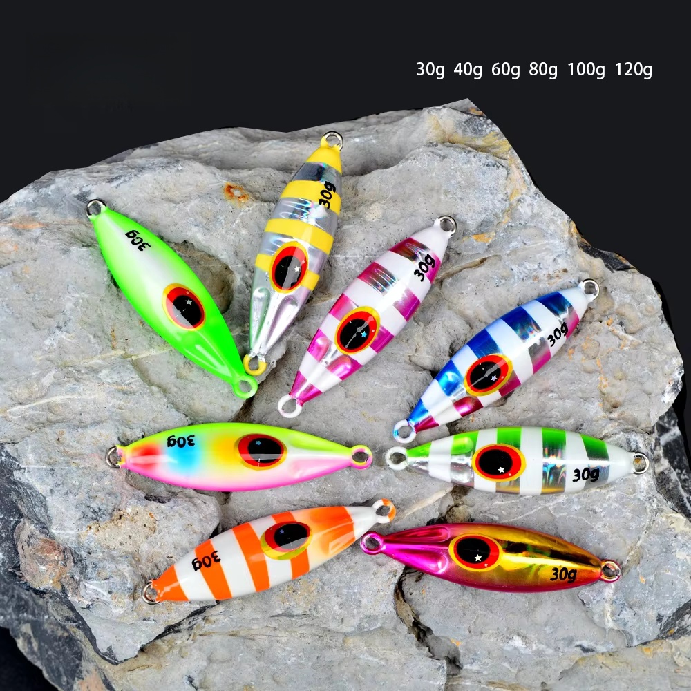 Saltwater 30g 40g 60g 80g 100g 120g Bee Lead Bait Luminous Jig Slow Metal Jigs Jigging Lure – Metal Lure – view 5