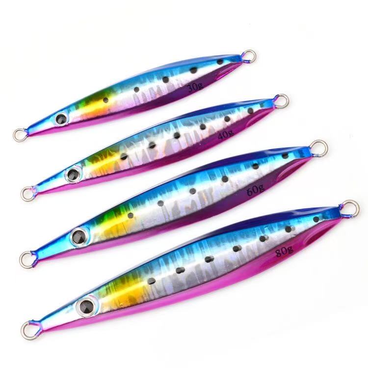 30g 40g 60g 80g Luminous Fast Jigging Lure Metal Jig Bait Saltwater Artificial Fishing Jigs – Metal Lure – view 5