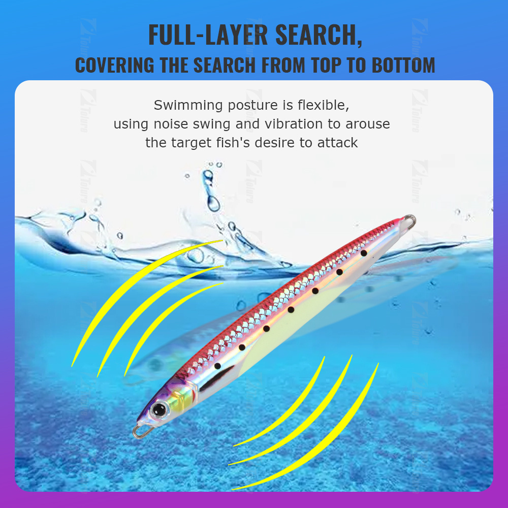 3D Printing 40G 60G 80G 100G 120 150G 200G Fast Sinking Jigging Fishing Lure Saltwater Jig Metal Deep Sea Lures Tuna Fishing – Metal Lure – view 3
