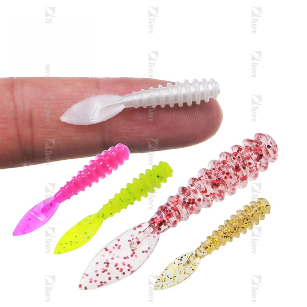 3.6mm 0.4g 10pc/bag Wobblers Mini Ocean Rock Fishing Soft Lures Rubber Soft Baits Soft Worm Artificial Baits Bass Silicone Fish – Worms & Grubs – view 1