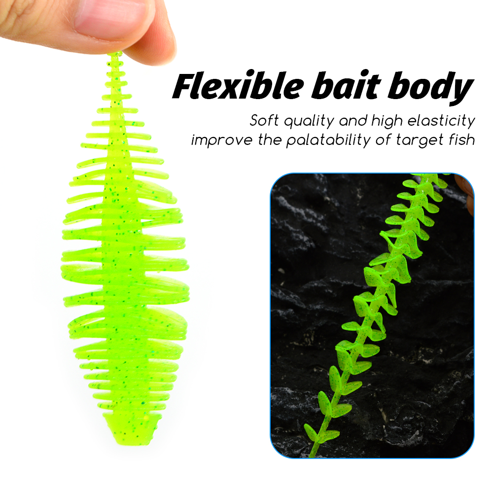 Cheery Hot Sale 8.2cm 6.5g Bellows Gill Soft Worm Fishing Lure Texas Rig Artificial Bass Pike Silicone Baits – Worms & Grubs – view 4