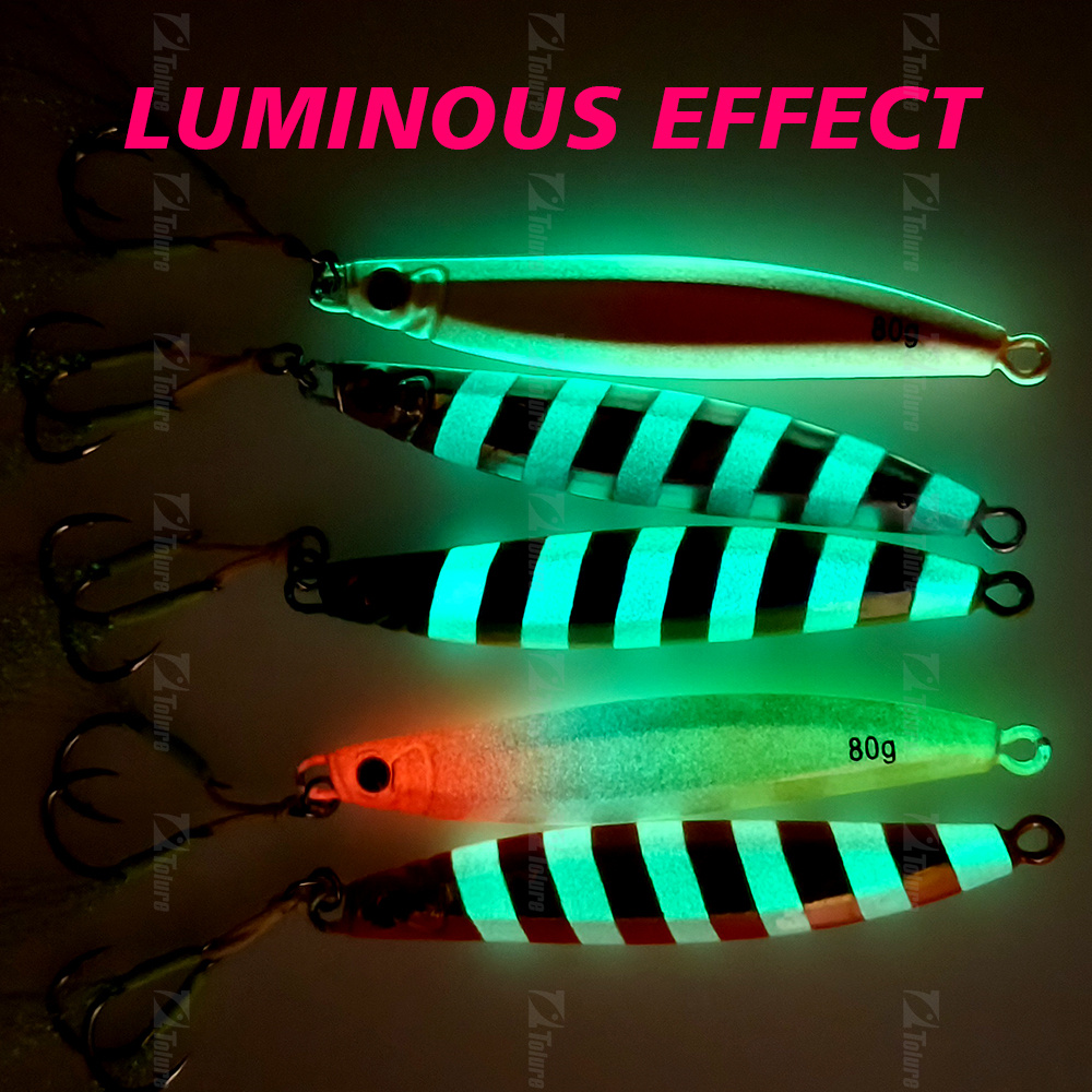CHEERY New Style 30g 40g 60g 80g Colorful Laser Metal Jig Bait Fish Lure Artificial Metal Jig Lures with Assist Hook – Metal Lure – view 4