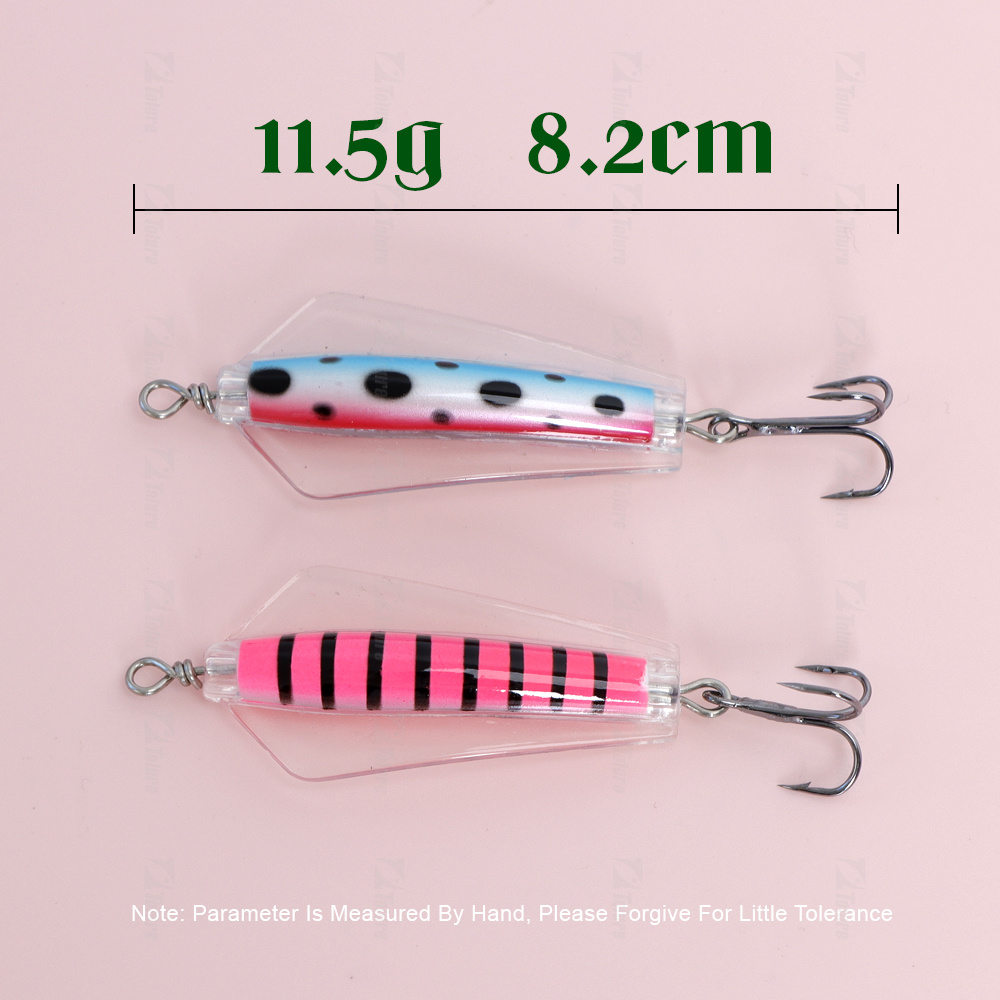 Factory ABS Plastic Ice Fishing Lure 11.5g WithTreble Fishing Hooks for Ice Fishing Saltwater Jigs – Metal Lure – view 3