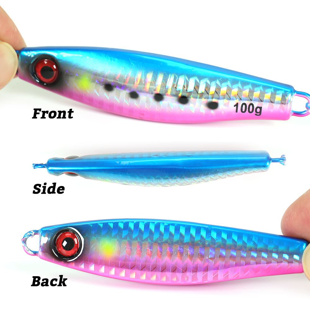 New Sinking Metal Jig 30g 40g 60g 80g 100g Slow Pitch Jigging Lure Metal Saltwater Fishing Bait – Metal Lure – view 5