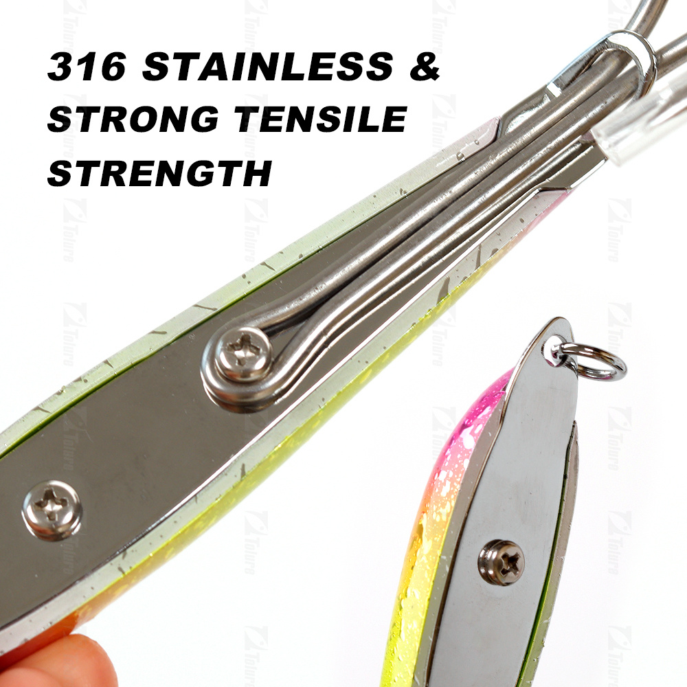 New Design 23g 48g 57g Stainless Spoon Trolling Lures with Double Hook Metal Fishing Spoon Bait for Deep Sea – Pencil – view 5