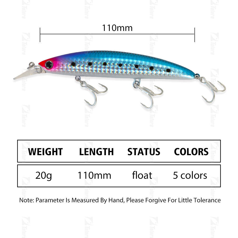 Hot Sale 110mm Floating Minnow Lure 20g Artificial Hard Bass Shadow Jerkbait for Bass Fishing – Minnow – view 2