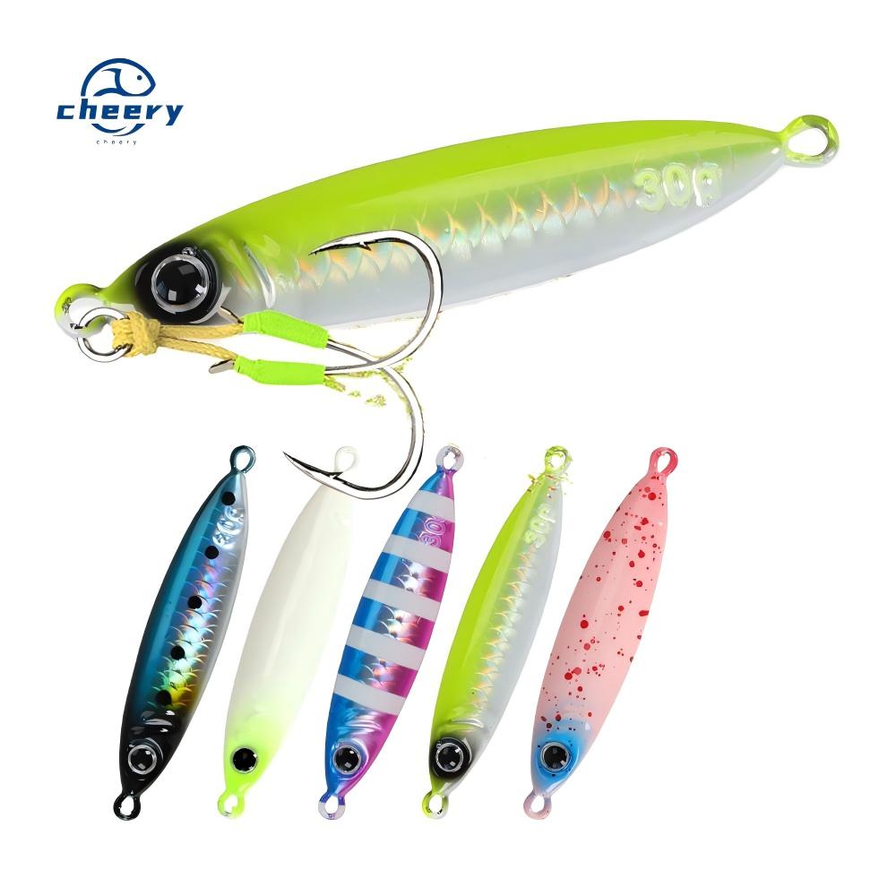 CHEERY Saltwater Fishing Lure 30g 40g 60g 80g Lead Fish Metal Slow Jig Lure Shore Offshore Saltwater Slow Fall Jigging Bait – Metal Lure – view 1
