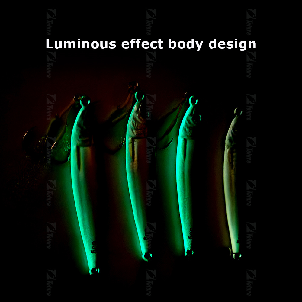 CHEERY High Quality 20g-80g Luminous Long Throw Jigging Bait Fishing Lures Metal Fishing Lure With Sequins for Sea Fishing – Metal Lure – view 4