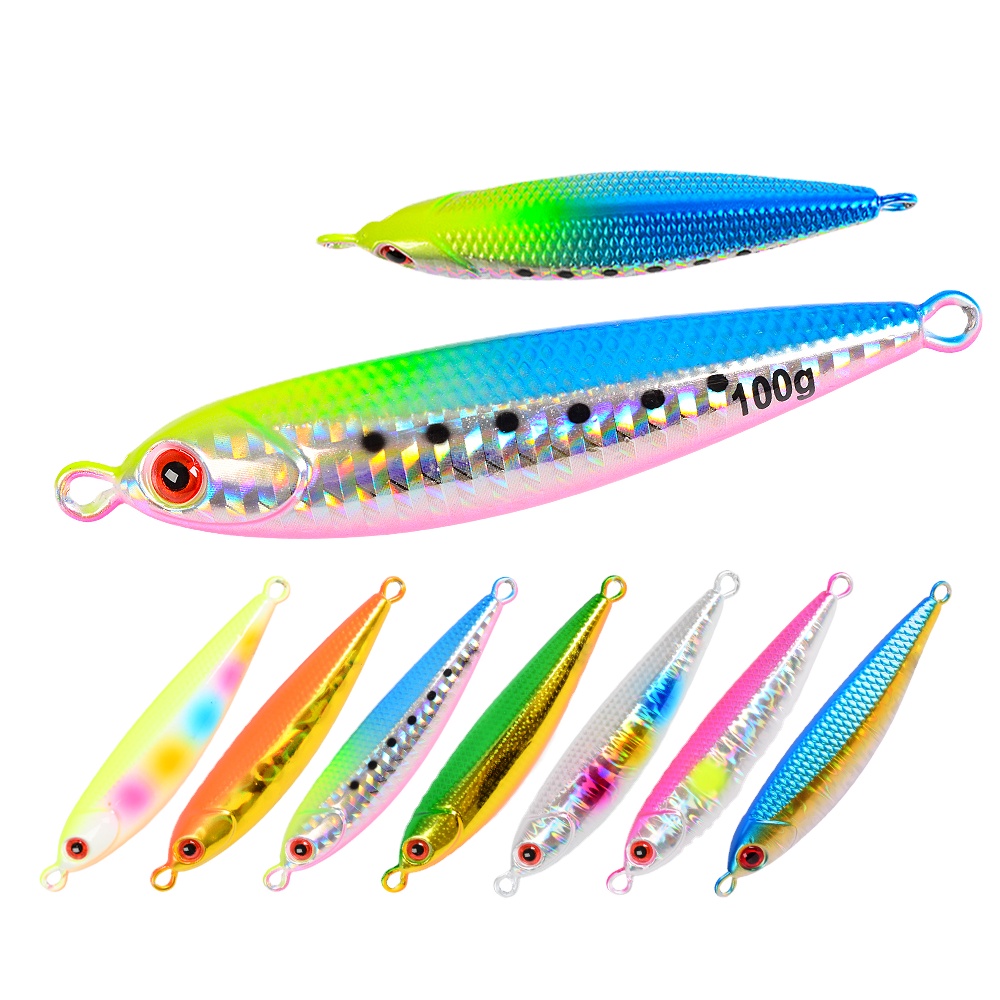 New 60g 80g 100g Metal Jig Lure Lead Alloy Slow Jig Lead Fishing Baits Luminous Fishing Lure Hard Speed Jig Lure – Metal Lure – view 1