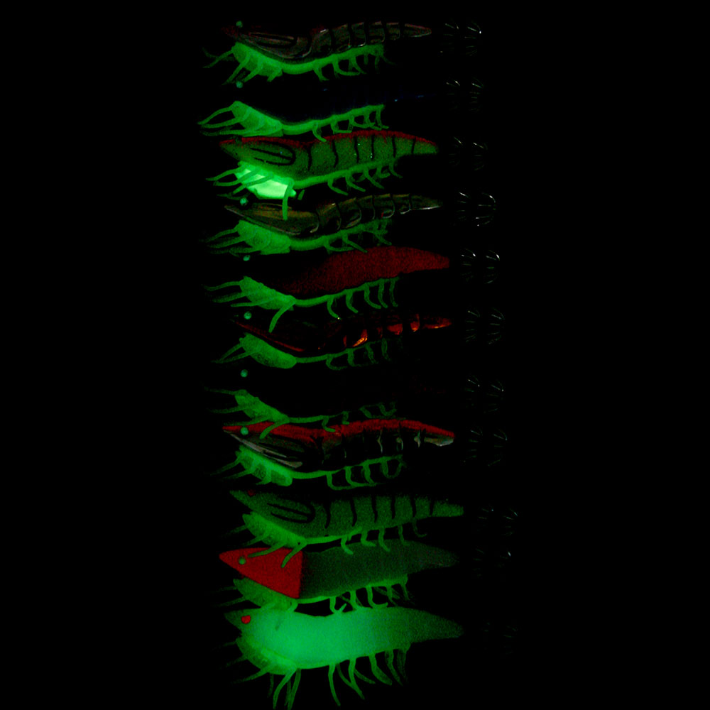 Cheery Wholesale SJ026 Luminous Shrimp Shaped Baits 12cm 20g 3.5# Saltwater Squid Jig Fishing Lures Plastic Ocean Boat Fishing – Wood Shrimp – view 4