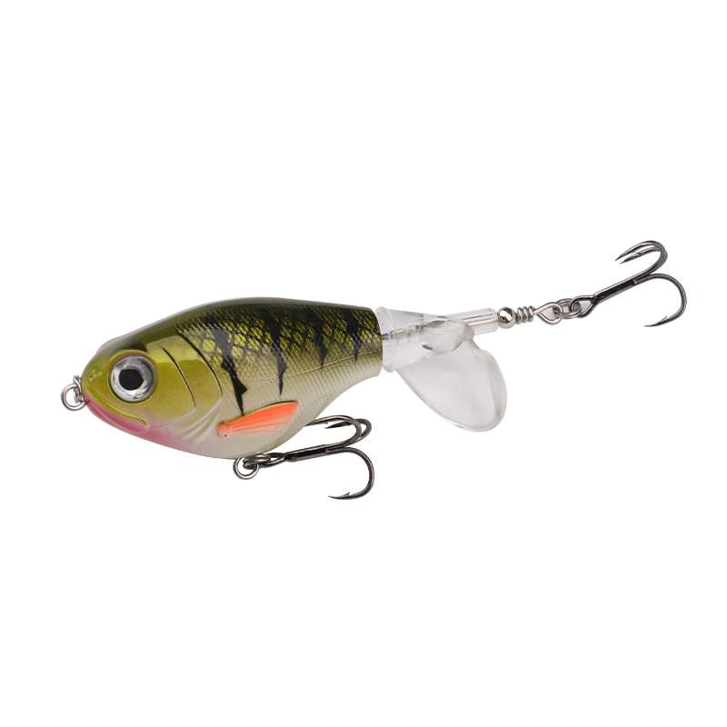 Cheery 17g Topwater Fishing Lure Floating Rotating Tail Plopping Minnow Surface Crankbait for Saltwater Fish Attracts Bass Trout – Other Hard Lure – view 5