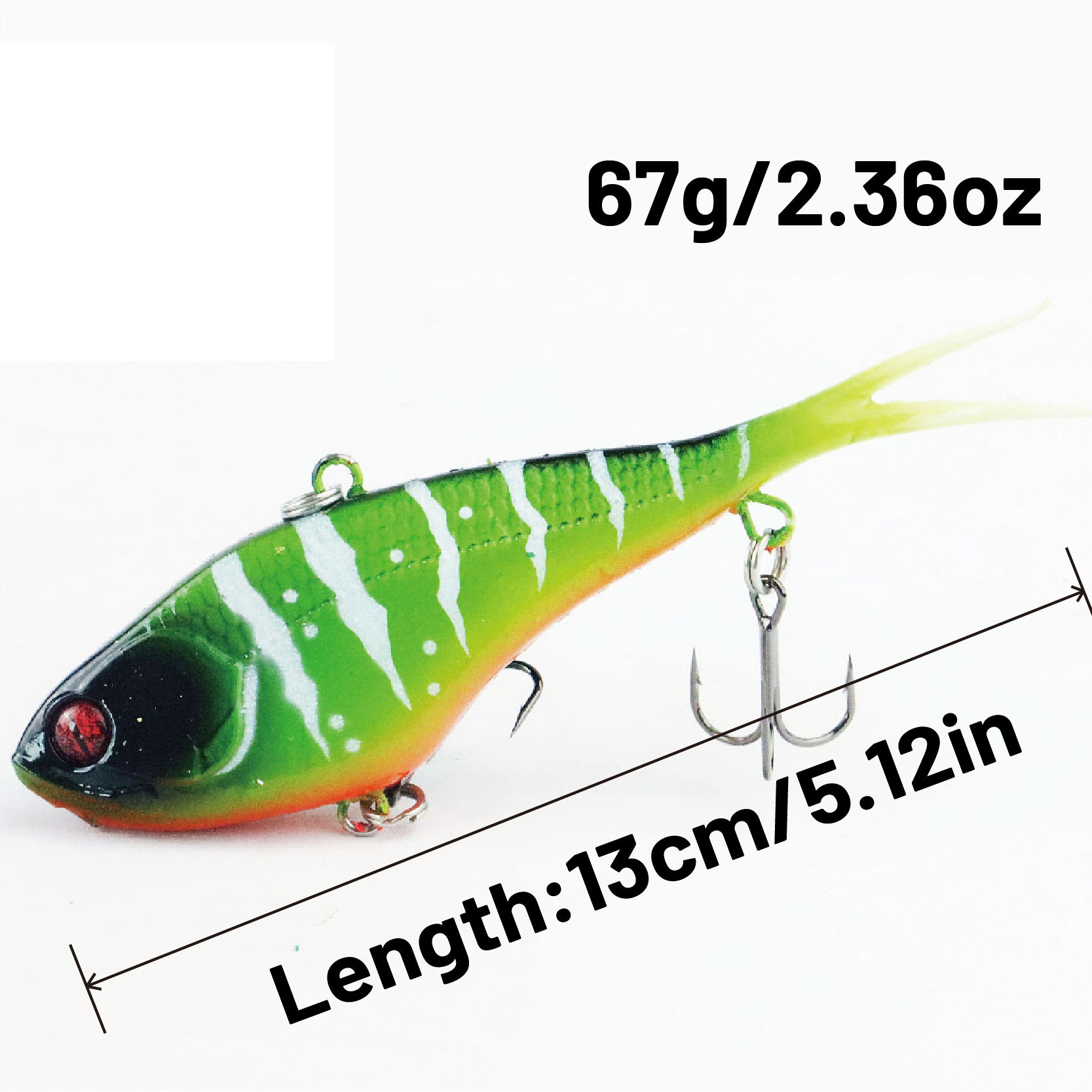 Cheery 130mm 60g Soft Vibes Fishing Lure Saltwater & Freshwater Sinking Fork-Tail Lead Bait for Perch for River Fishing – Worms & Grubs – view 3