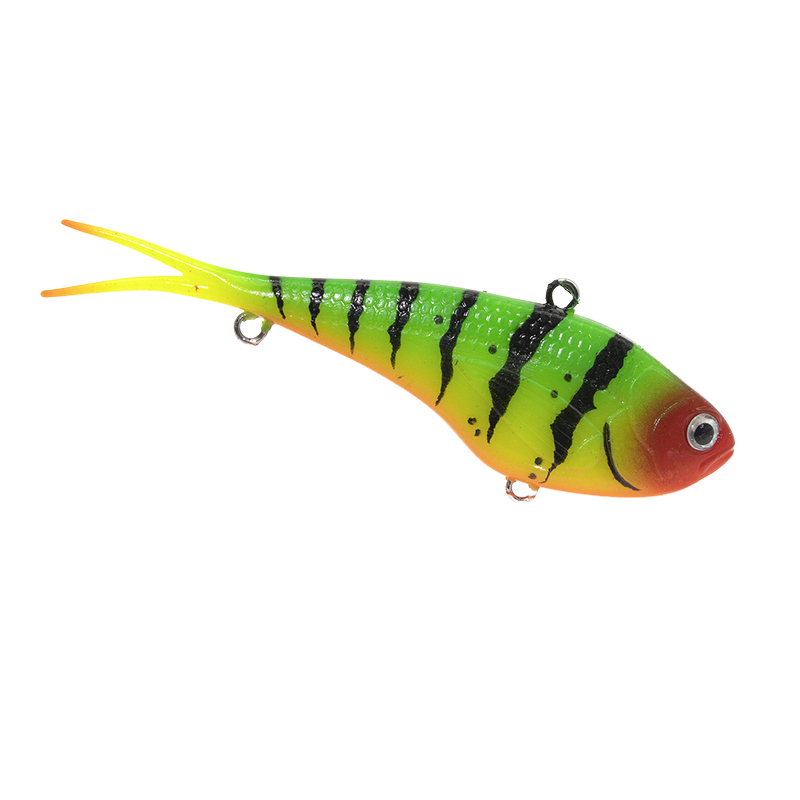 Cheery 130mm 60g Soft Vibes Fishing Lure Saltwater & Freshwater Sinking Fork-Tail Lead Bait for Perch for River Fishing – Worms & Grubs – view 1