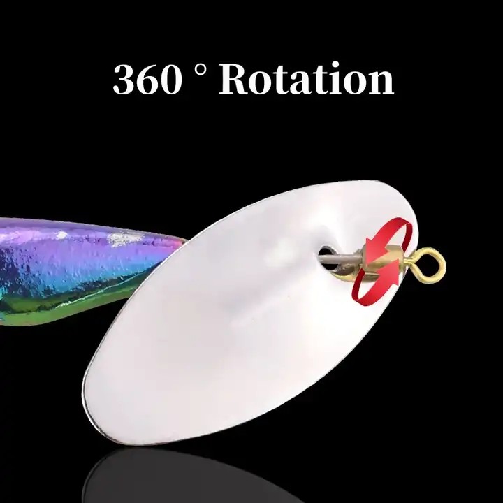 Cheery New 3.5g 7g Flying Sequins Copper Spinnerbait with Origin Treble Hook Metal Jigs Fishing Lure Spoon for Sea Bass Pike – Metal Lure – view 4