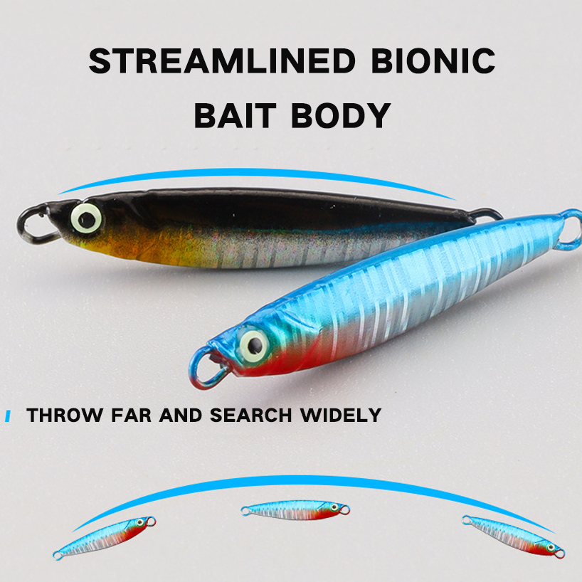 1.6g 3g 5color Micro-objects Mini Metal Bait Floating Stream Bait Horse Mouth Fish White Stripes Metal Jig Fishing Lure – Metal Lure – view 2