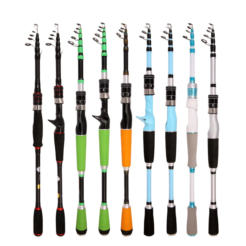 Carbon Telescopic Lure Rod Adjustable Ultra-Hard EVA Handle Straight Grip Ocean Beach Bass Fishing Rod Set – Fishing Rod – view 3