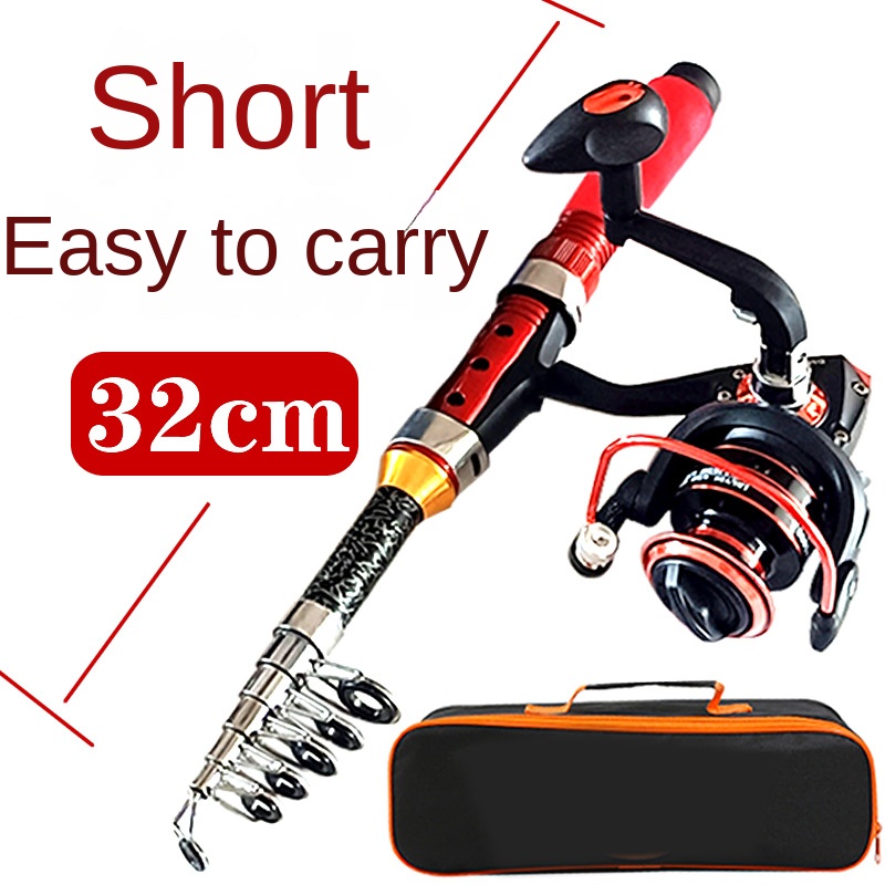 CHEERY Cross-border Sea Spool Bottom Fishing Rod Set Portable Mini Full Set Glass Steel Durable – Fishing Rod – view 4