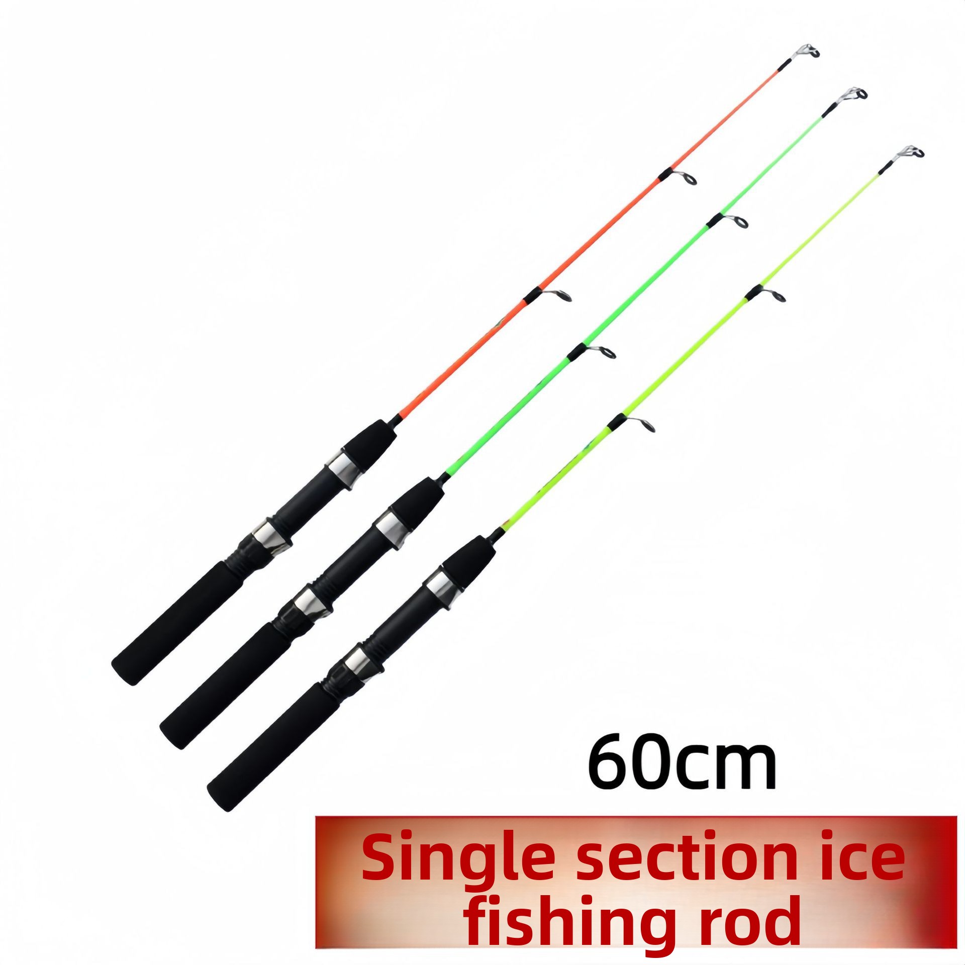 CHEERY Ice Fishing Rod Lure Rod Carp EVA Handle Fiberglass 60cm/80cm Short Raft Rod Winter Ocean Beach Fishing – Fishing Rod – view 4
