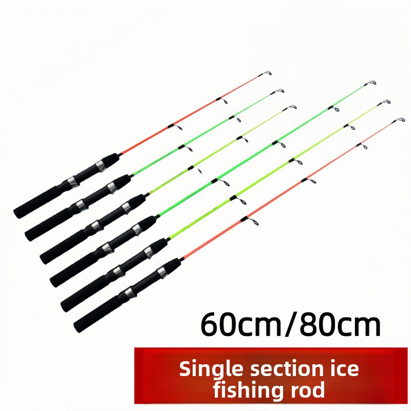 CHEERY Ice Fishing Rod Lure Rod Carp EVA Handle Fiberglass 60cm/80cm Short Raft Rod Winter Ocean Beach Fishing – Fishing Rod – view 5