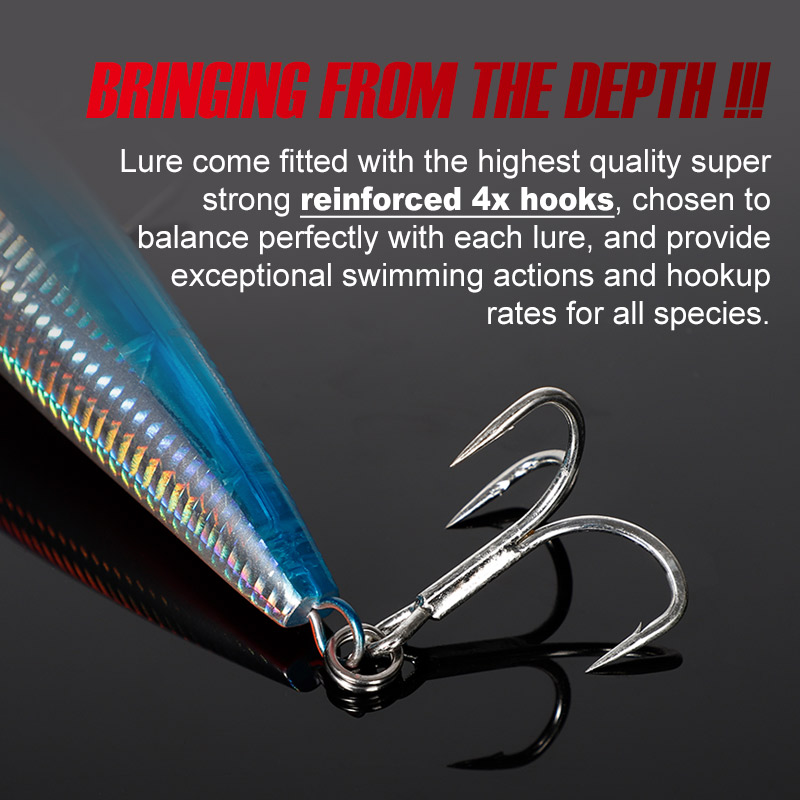 CHEERY 160mm/190mm Top Water Good Floating Pencil Big Lure Bass, Long Casting Artificial Hard Bait Fishing Lures – Pencil – view 5