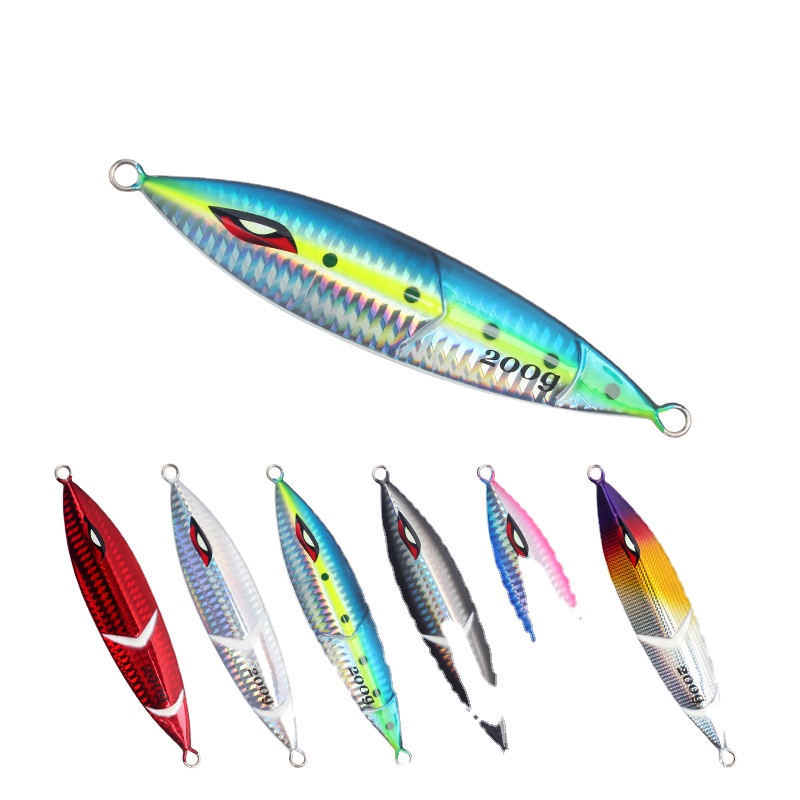Lure Iron Plate Bait Saltwater Sea Fishing Luminous Lead Fish Bait Bottom Fishing Quick Sinking Bionic Bait Bass No Hooks 120g – Metal Lure – view 2