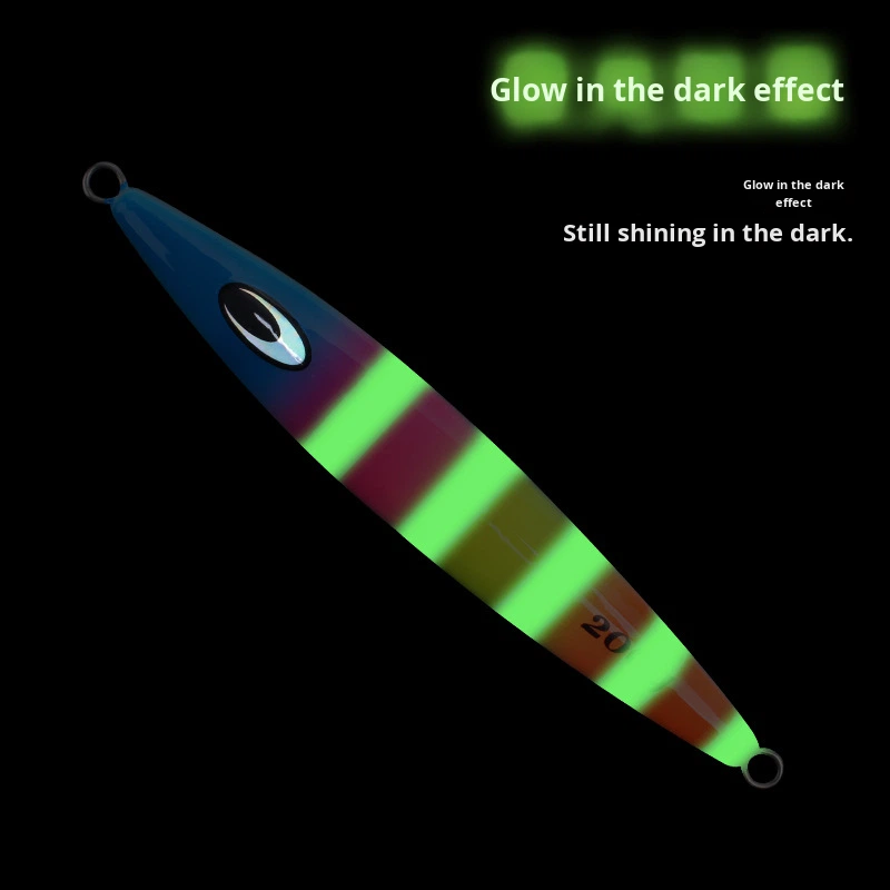 Plastic Bionic Lure Luminous Fast Sinking Artificial Hard Bait 30g Bass Ocean Beach Fishing Without Hooks Bare Board – Metal Lure – view 4
