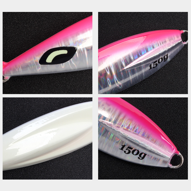 Luminous Iron Plate Lead Bass Fishing Lure 30g-350g Heavy Weight Boat Fishing Artificial Hard Bait Metal Freshwater Trolling – Metal Lure – view 4