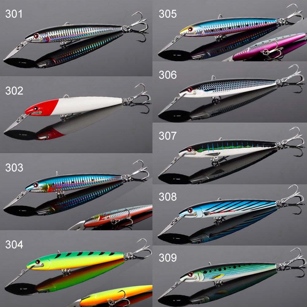 CHEERY New Arrival 130/185/225mm Steel Lip Wobbers Trolling Saltwater Artificial Sea Fishing Lures – Minnow – view 5