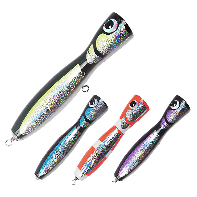 WD130 21.9cm/120g Cheery XX-367 Wood Popper Fishing Lure for Sea Bass Pike Carp-Saltwater Topwater Hard Wobbler Bait – Popper – view 1