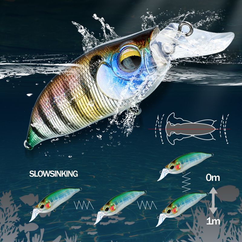Wholesale Manufacturer's Hard Bait Minnow Lure for Freshwater Fishing Attracts Salmon Trout Bass Pike Made of Durable ABS – Fishing Lure – view 4