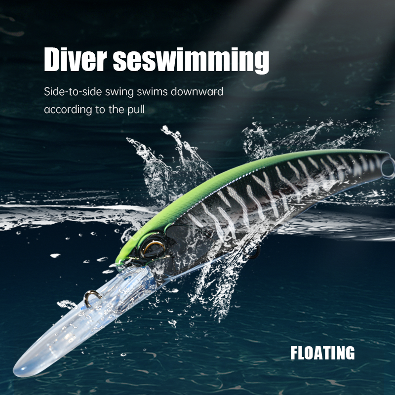 High Quality 140mm 35g Floating Artificial ABS Printed Minnow Lure Hooks for Ocean Boat Mackerel Bass Tuna Topwater Fishing – Fishing Lure – view 3