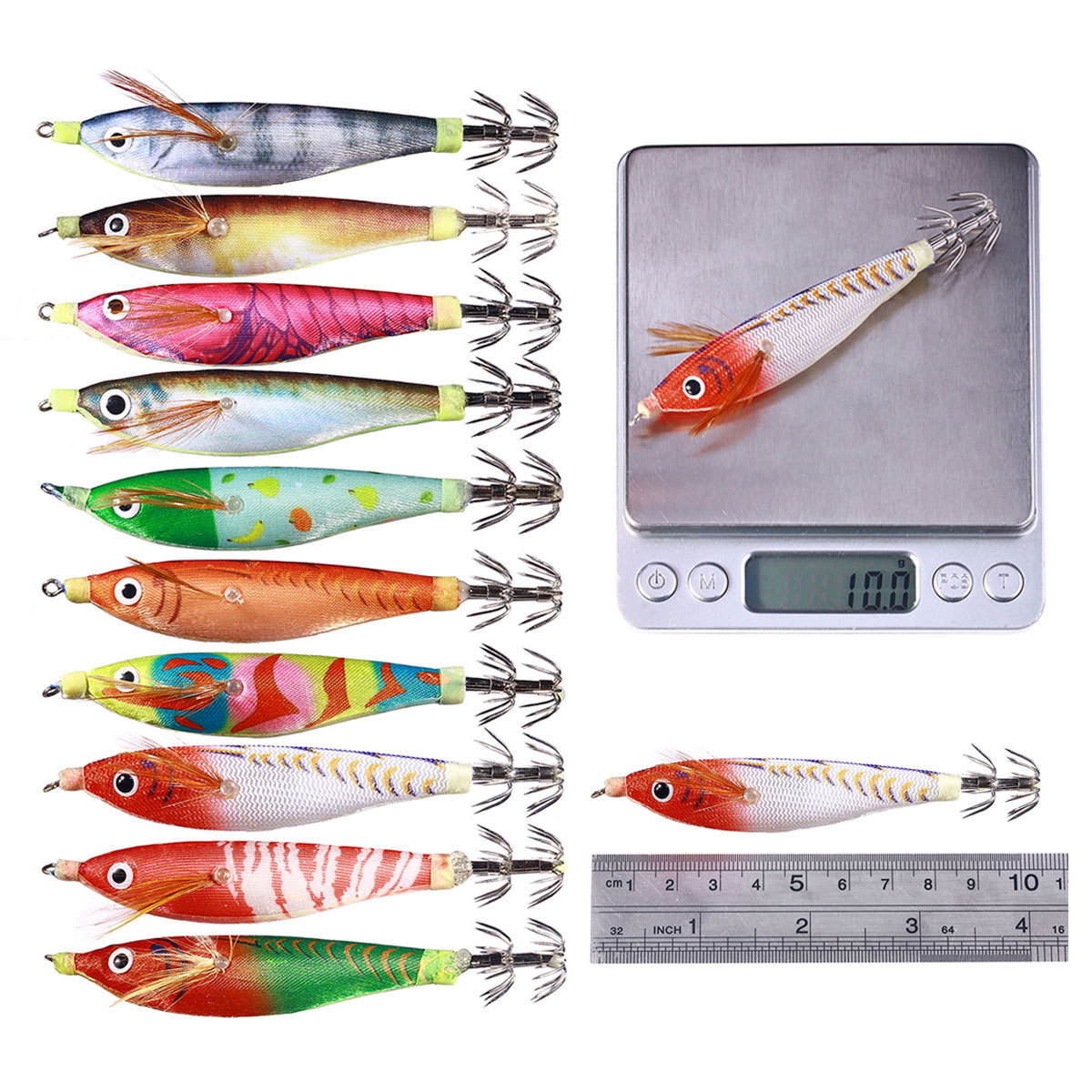 For New Model Luminous Simulation Shrimp Sea Fishing Squid Horizontal Stainless Steel Artificial Soft Bait Boxed Lure – Fishing Lure – view 5