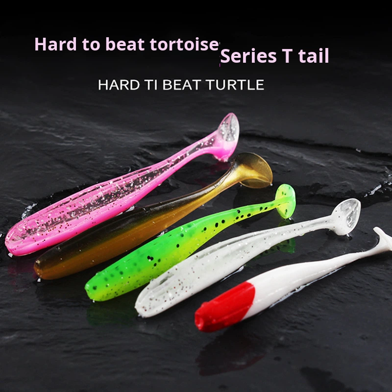 New T-tail Soft Bait Freshwater Bottom Fishing Fish Lure Soft Worm Lead Head Hook Micro Casting Bass Live Bait – Fishing Lure – view 4