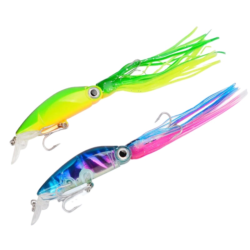 14cm/40g Plastic Live Bait Mustache Octopus & Squid Bait for Sea Fishing Long Casting with Hooks – Fishing Lure – view 1